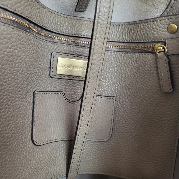 Anabel Ingall Isabella Pebbled Leather Shoulder Bag Tote - Picture 7 of 7